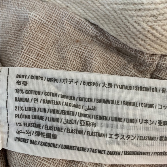 Abercrombie & Fitch Men’s Linen Blend Athletic Loose Pants Size 29 Light Tan - Picture 9 of 10